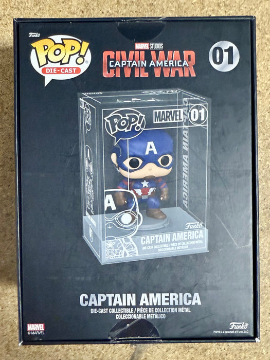 Funko Pop! Die-Cast Captain America #01 Marvel MCU Civil War SDCC 2021 Exclusive - for just $65! 