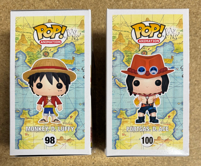 Funko Pop! Brothers Monkey D. Luffy & Portgas D Ace #98 #100 One Piece Set Of 2 - for just $35! 