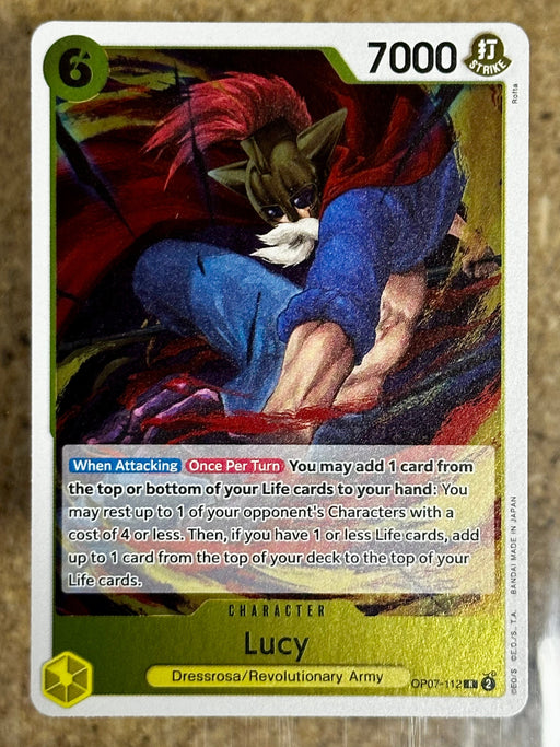 One Piece Card Game TCG - Lucy OP07-112 - Rare - 500 Years in the Future - Foil - for just $4! 
