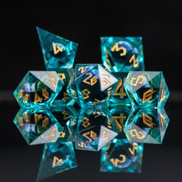 Rainbow Sea Dragon Liquid Core Dice Set - Just $59.99! Shop now at Retro Gaming of Denver