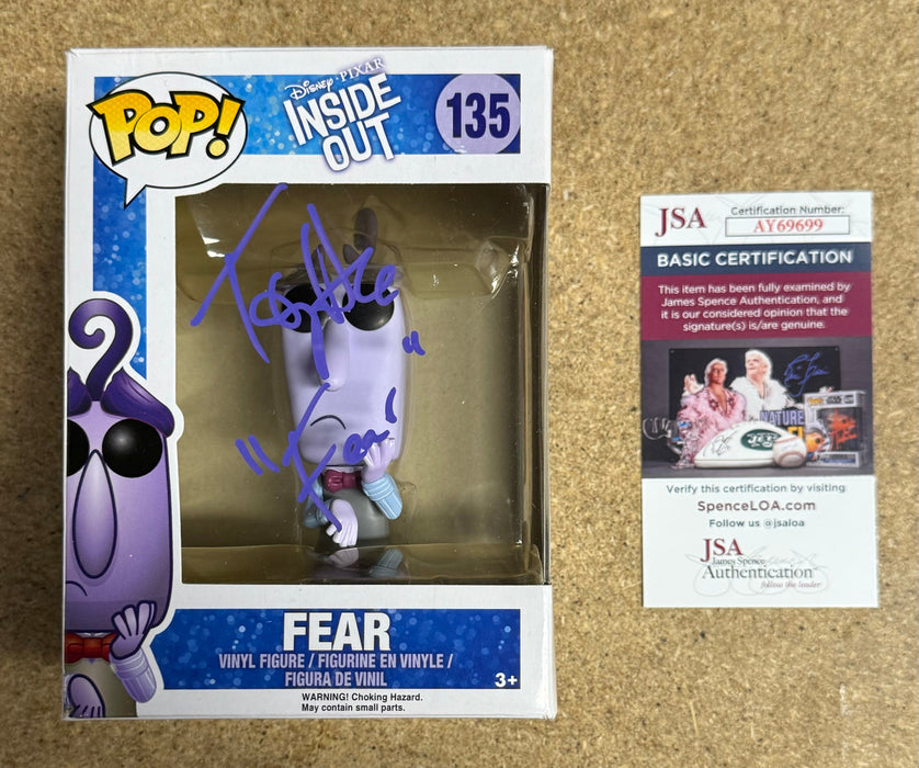 Tony Hale Signed Emotion Fear Vaulted Funko Pop! #135 Inside Out With JSA COA - for just $120! 