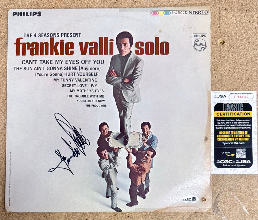 Frankie Valli Signed Of The (4) Four Seasons Solo 1967 Vinyl With JSA COA - for just $150! 