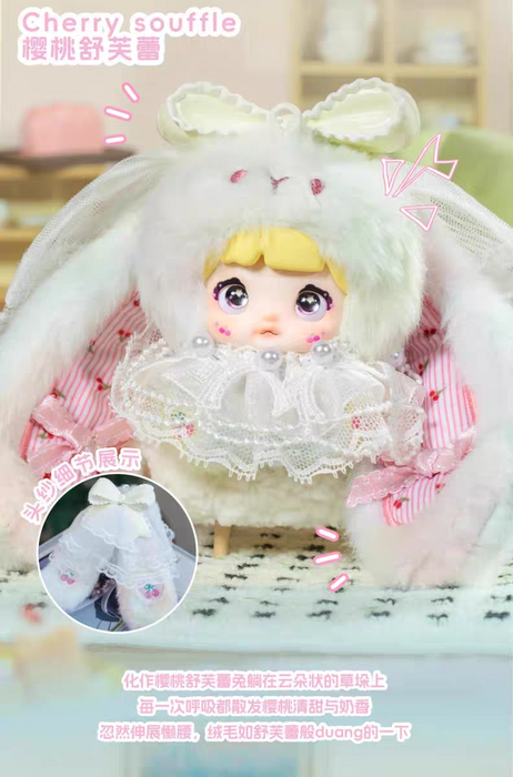 Nommi Baby Sweetheart Bunny Plush Keychain Blind Box - MiBao V8 Series Collectible - for just $20.99! 
