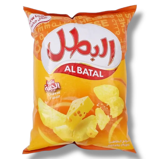 Al Batal Cheese Flavor Potato Chips 100g - Halal Arabic Snack with Authentic Cheesy Crunch - for just $4.99! 