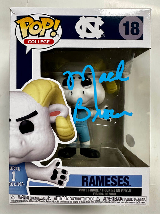 Coach Mack Brown Signed NCAA Ramses #18 UNC North Carolina Tar Heels Funko Pop With JSA COA - for just $170! 