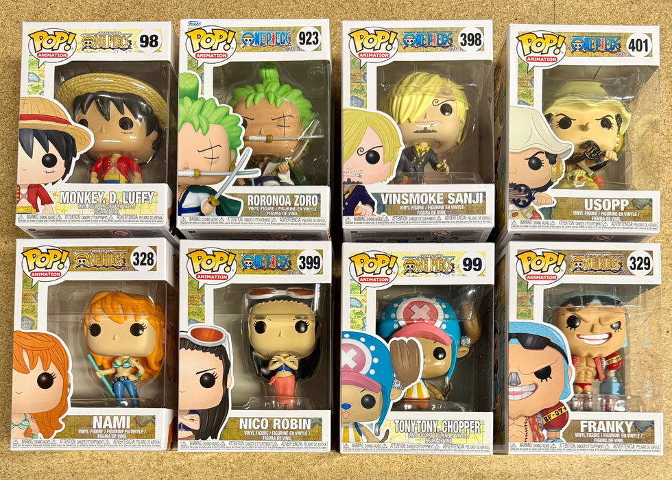Funko Pop! Animation Monkey D. Luffy One Piece Complete Straw Hat Crew Set Of 8 - for just $110! 