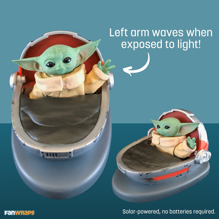 FanWraps: Star Wars: The Mandalorian - The Child (Grogu) Solar Powered Dashboard Waver - for just $24.99! 