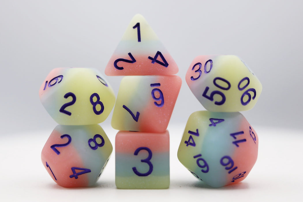 Peach Snow Cone RPG Dice Set - for just $12.99! 