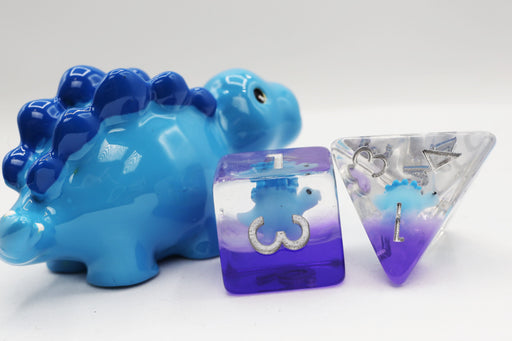 Blue Stegosaurus RPG Dice Set - for just $16.99! 