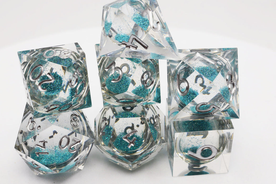Sharp-Edged Liquid Core RPG Dice Set - for just $54.99! 
