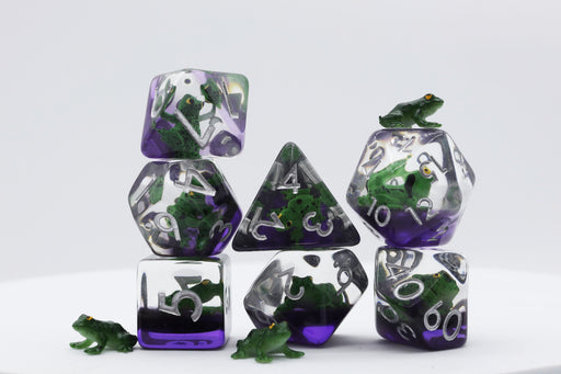Green Poison Frog RPG Dice Set - for just $16.99! 