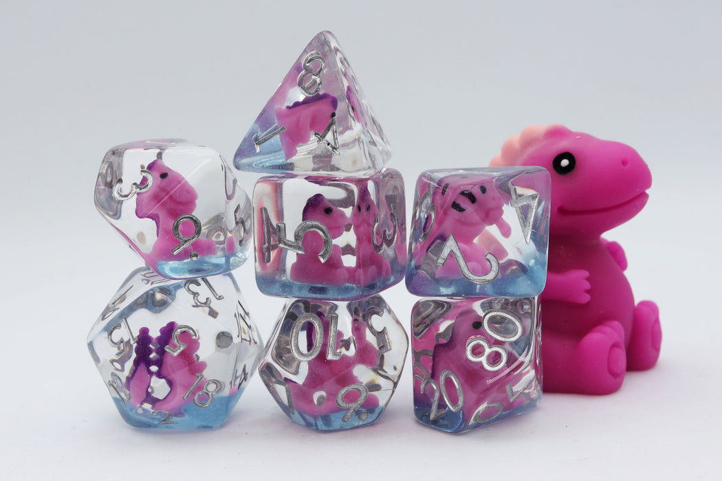 Pink T-Rex RPG Dice Set - for just $16.99! 