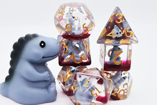 Gray T-Rex RPG Dice Set - for just $16.99! 
