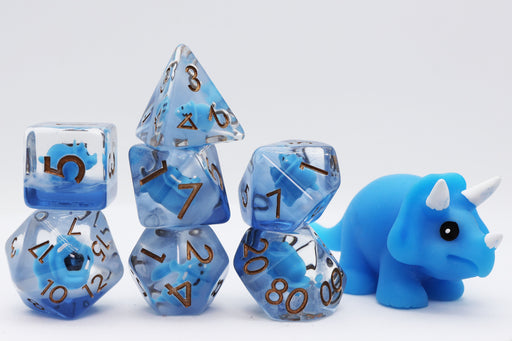 Blue Triceratops RPG Dice Set - for just $16.99! 