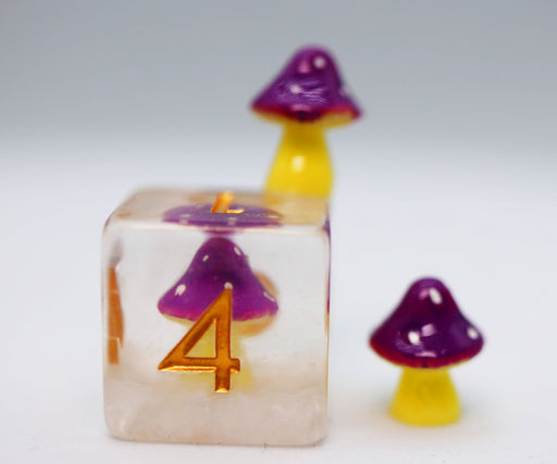 Purple Mushroom RPG Dice Set - for just $16.99! 