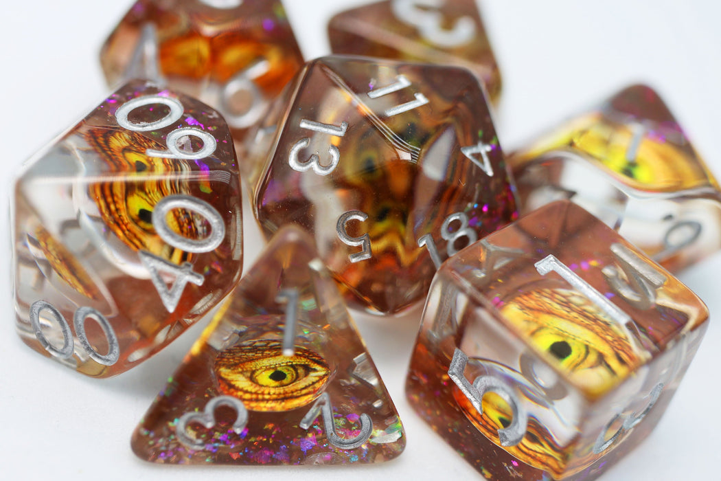 Golden Dragon Eye RPG Dice Set - for just $15.99! 