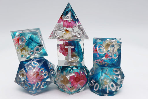 Sharp Edge Resin RPG Dice Set - Wildflower Bouquet - for just $59.99! 