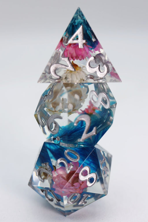 Sharp Edge Resin RPG Dice Set - Wildflower Bouquet - for just $59.99! 