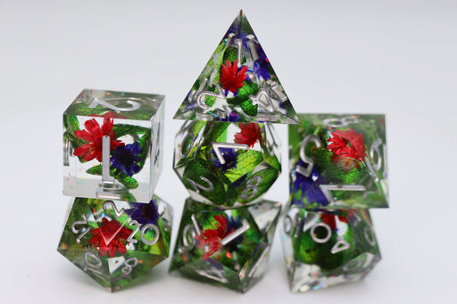 Sharp Edge Resin RPG Dice Set - Harmonious Buds - for just $49.99! 