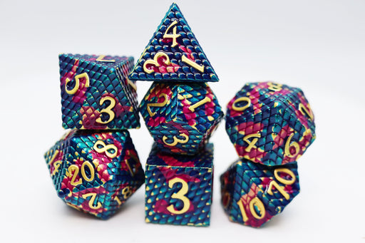 Dragon Scale: Golden - Metal RPG Dice Set - for just $44.99! 