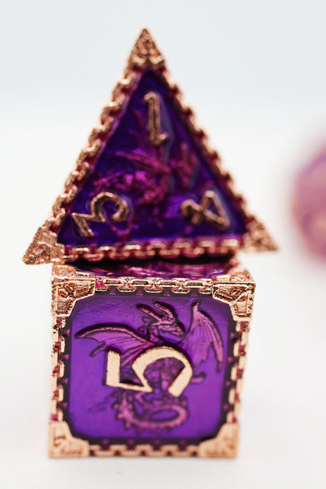 Chained Dragon: Royal with Copper - Metal RPG Dice Set - for just $44.99! 