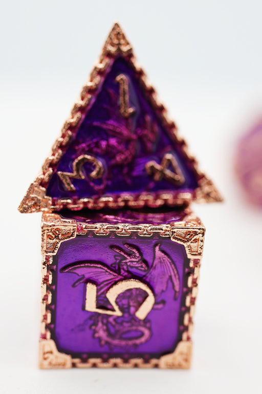 Chained Dragon: Royal with Copper - Metal RPG Dice Set - for just $44.99! 