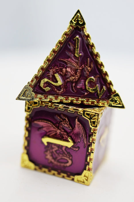 Chained Dragon: Royal with Gold - Metal RPG Dice Set - for just $44.99! 