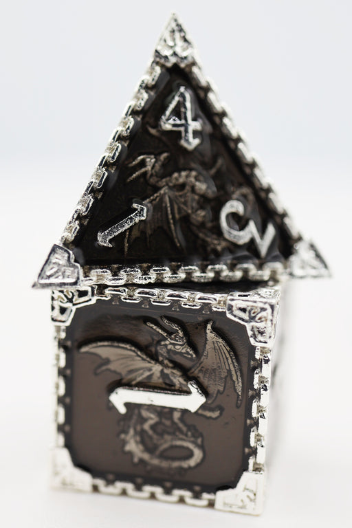 Chained Dragon: Silver Void - Metal RPG Dice Set - for just $44.99! 