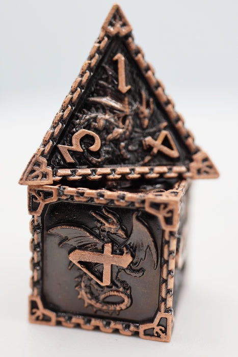 Chained Dragon: Copper - Metal RPG Dice Set - for just $44.99! 