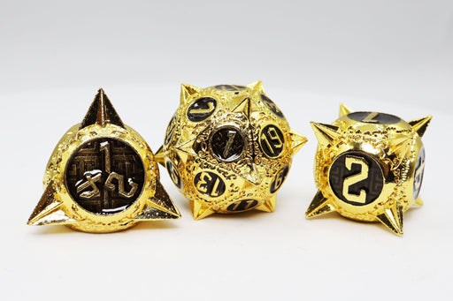 Meteor Storm: Galactic Gold - Metal RPG Dice Set - for just $46.99! 