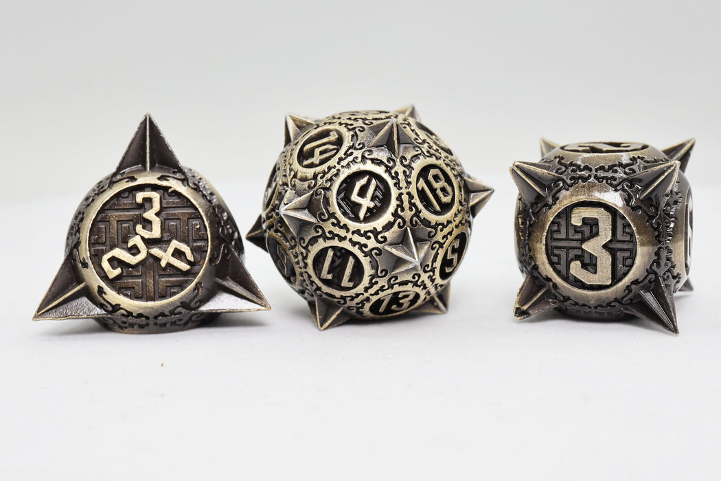 Meteor Storm: Bronze Asteroid - Metal RPG Dice Set - for just $46.99! 