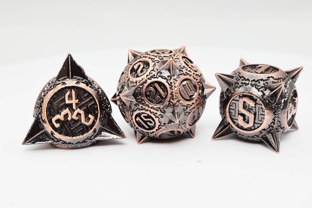 Meteor Storm: Copper Asteroid - Metal RPG Dice Set - for just $46.99! 