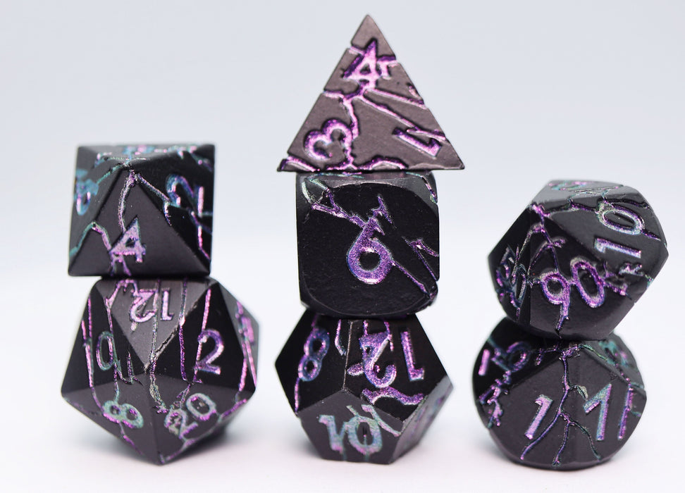 Purple Lightning - Metal RPG Dice Set - for just $46.99! 