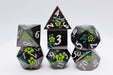 Metallic Bouquet: Dark Green Hellebore - Metal RPG Dice Set - for just $46.99! 