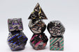 Into the Mines: Black with Rainbow Mica - Metal RPG Dice Set - for just $49.99! 