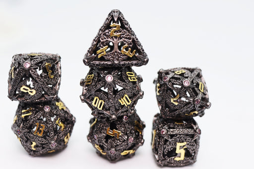 Trees of Virtue: Tree of Vigilance - Hollow Metal RPG Dice Set - for just $64.99! 