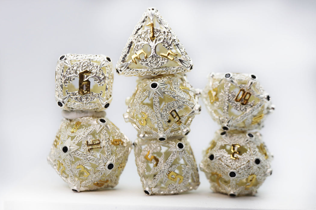 Trees of Virtue: Tree of Mercy - Hollow Metal RPG Dice Set - for just $64.99! 