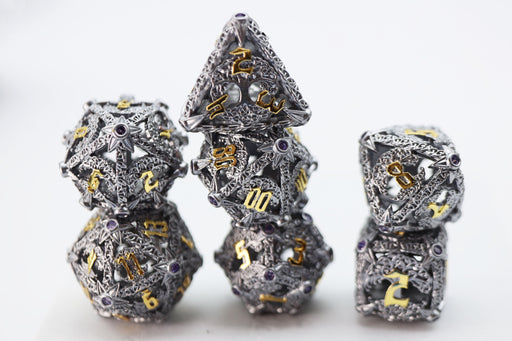 Trees of Virtue: Tree of Philomathy - Hollow Metal RPG Dice Set - for just $64.99! 