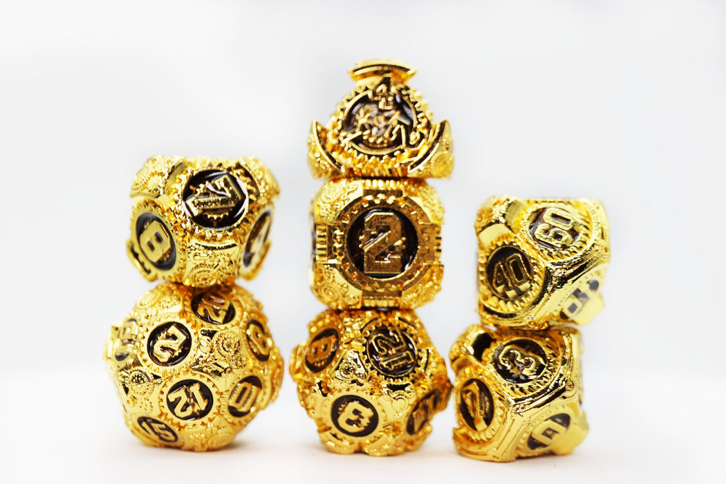 Airship Gears: Imperial Aircraft - Metal RPG Dice Set - for just $44.99! 