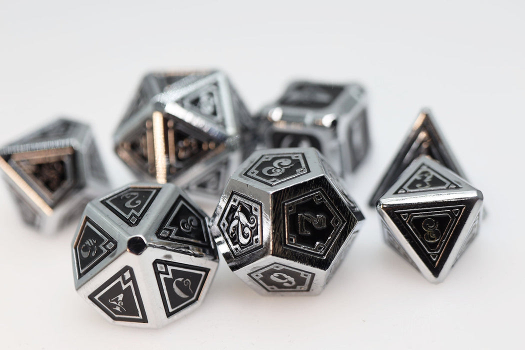 Alchemist Metals: Necrotic - Metal RPG Dice Set - for just $44.99! 