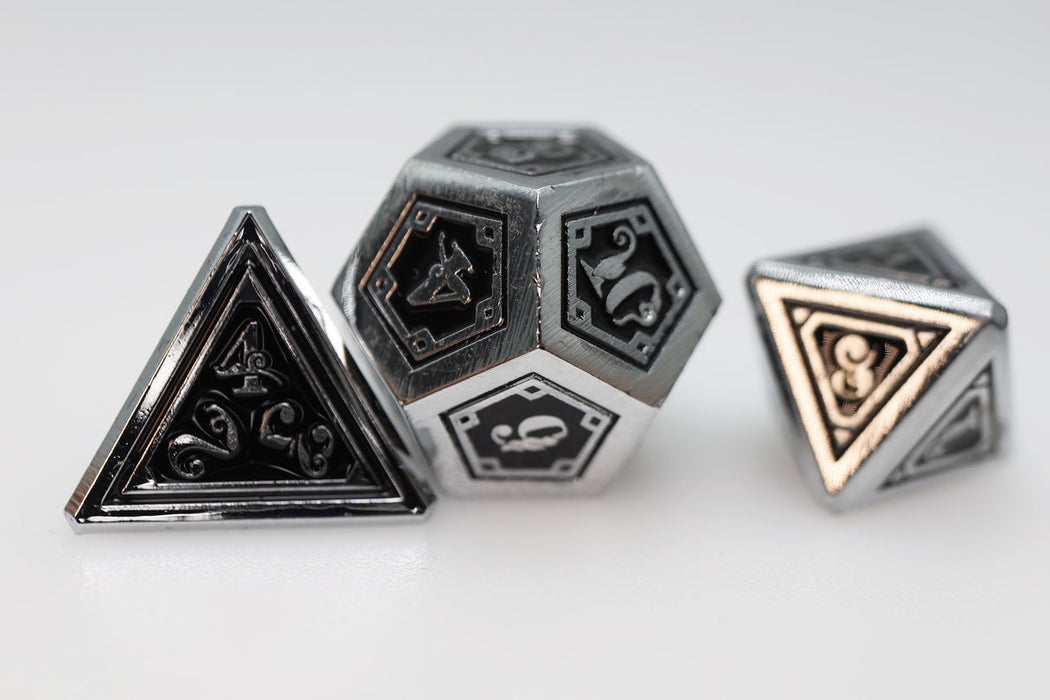 Alchemist Metals: Necrotic - Metal RPG Dice Set - for just $44.99! 