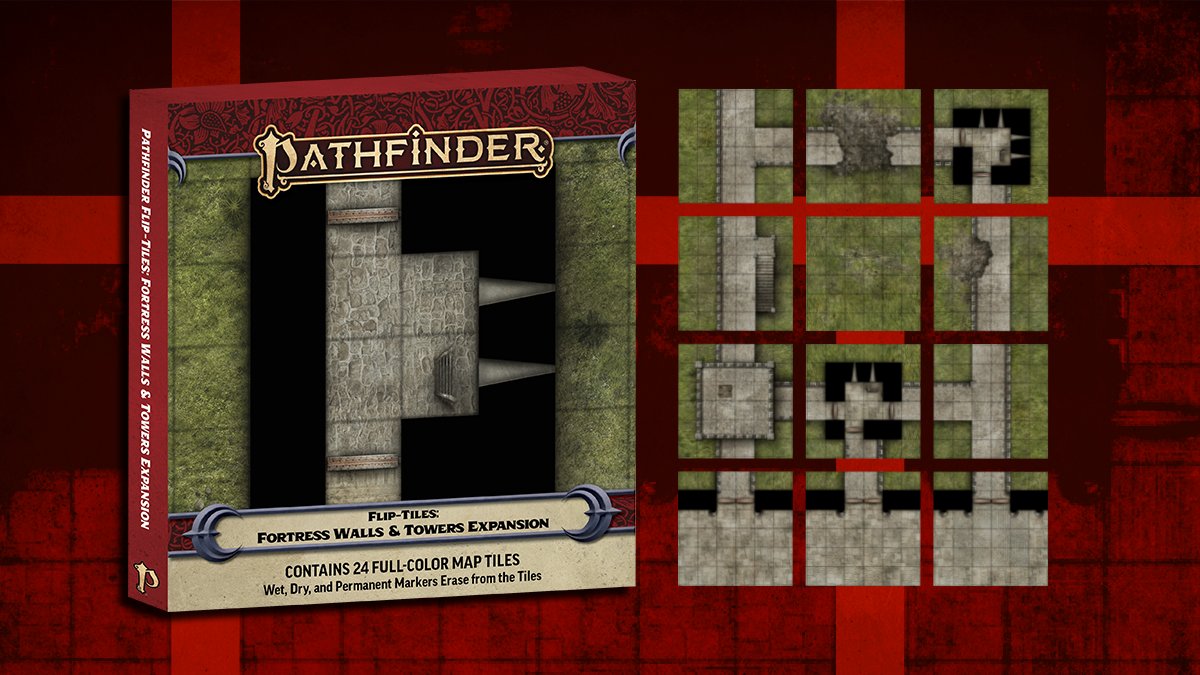 Pathfinder: Flip-Tiles - Fortress Walls & Towers Expansion - for just $19.99! 