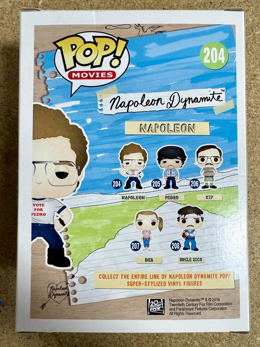Jon Heder Signed Napoleon Dynamite Vaulted Funko Pop! #204 With JSA COA - for just $350! 
