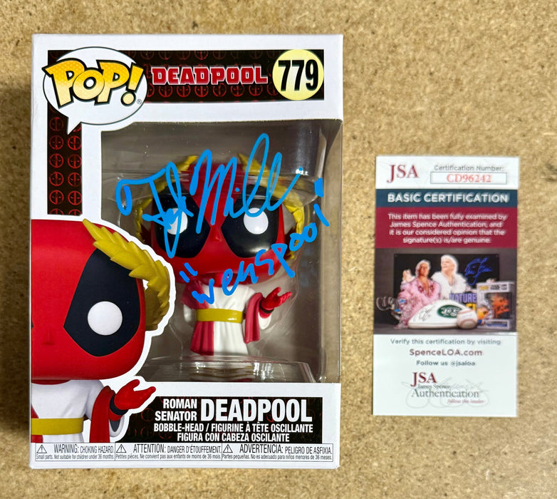 TJ Miller “Weasel” Signed Roman Senator Deadpool Funko Pop #779 With JSA COA - for just $85! 