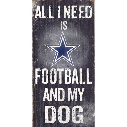 Dallas Cowboys Football and My Dog Wooden Sign - for just $12.99! 