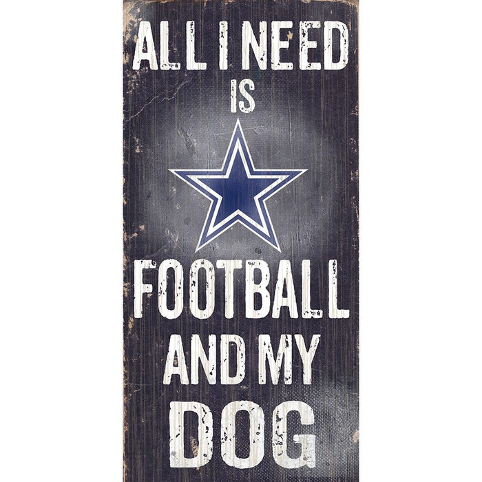 Dallas Cowboys Football and My Dog Wooden Sign - for just $12.99! 