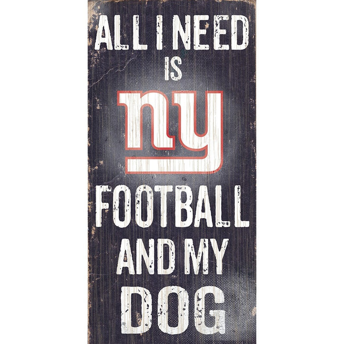 New York Giants Football and My Dog Wooden Sign - for just $12.99! 