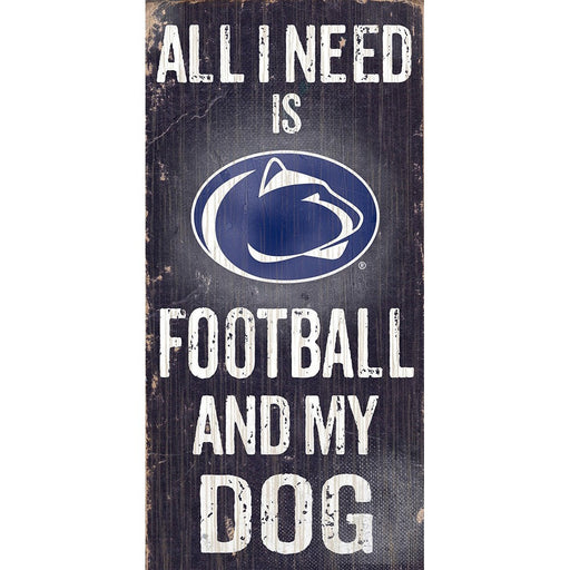 Penn State Nittany Lions Football and My Dog Wooden Sign - for just $12.99! 