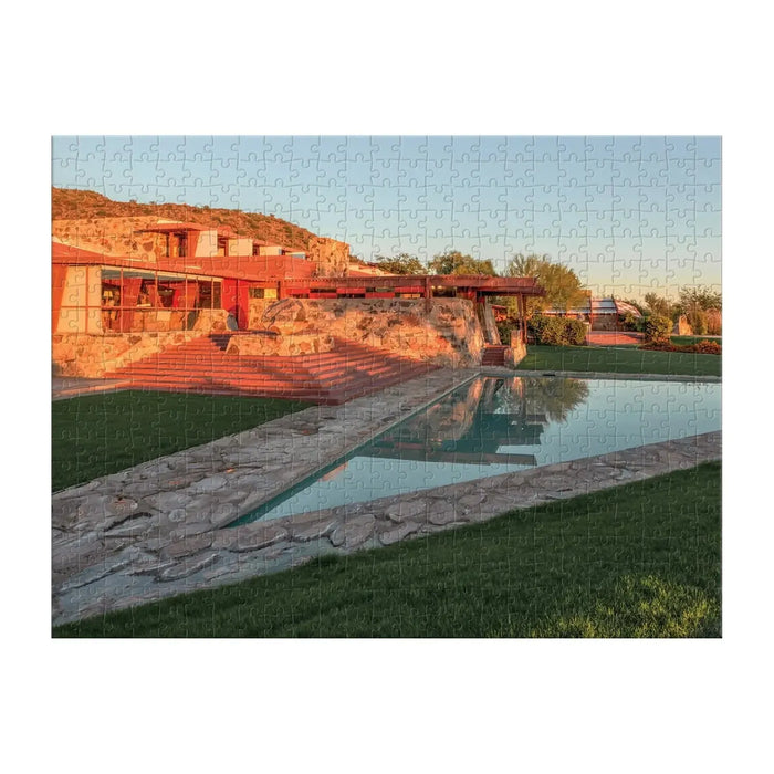 FLW Taliesin & Taliesin West Double-Sided 500 Piece Jigsaw Puzzle Galison - for just $17.99! 