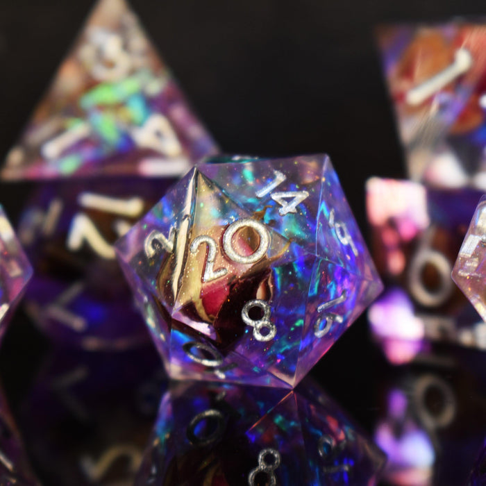 Forbidden Rose Sharp-Edged Resin Dice Set - Just $39.99! Shop now at Retro Gaming of Denver